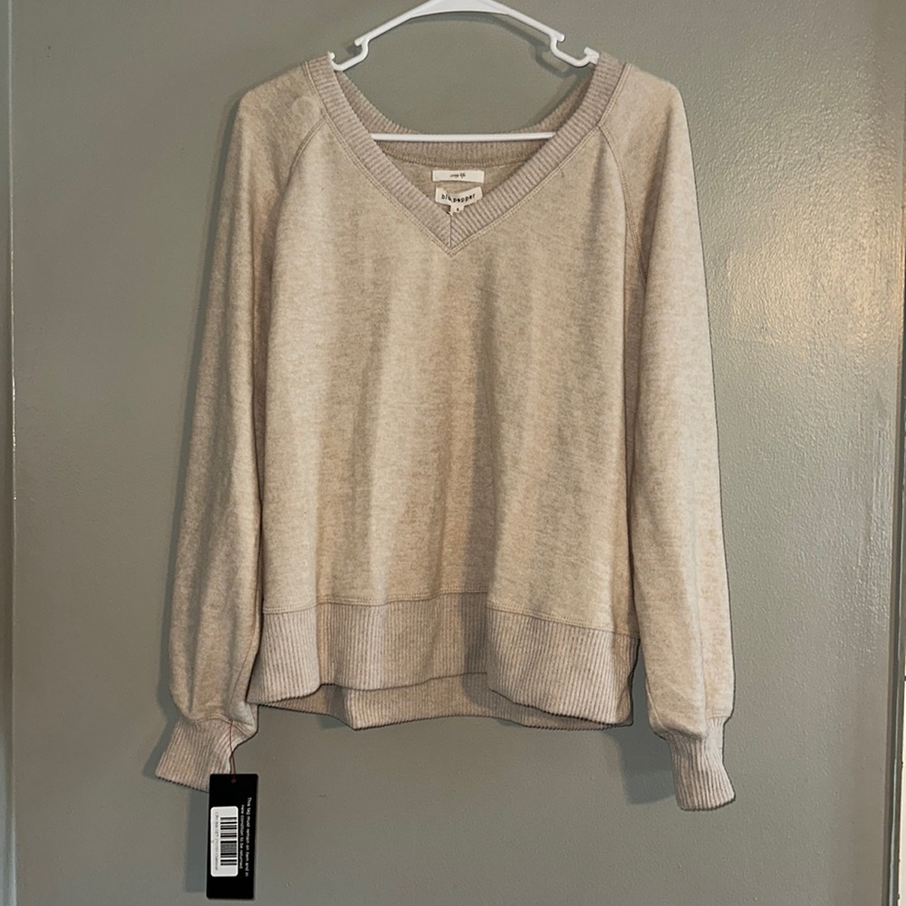 blu pepper cozy life sweater NWT small s beige